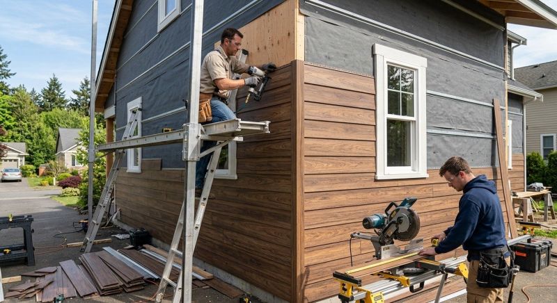Faux Wood Siding Installation in Miamitown, OH