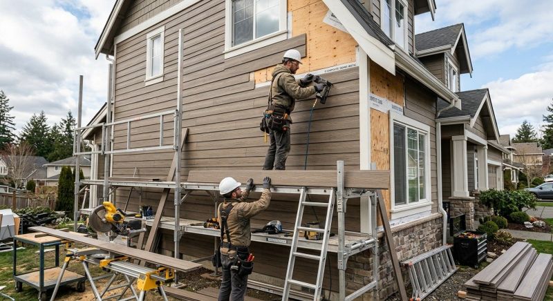 Faux Wood Siding Installation in Spring Valley, OH