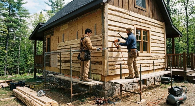 Log Siding Installation in Fayetteville, OH