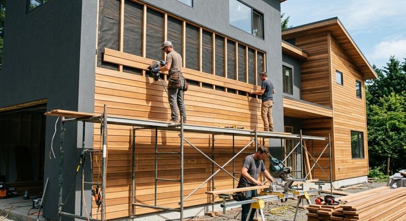Wood Cladding Installation in Springboro, OH