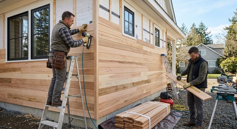 Wood Plank Siding Installation in Maineville, OH